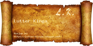 Lutter Kinga névjegykártya